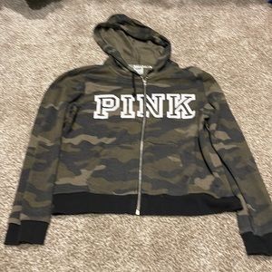 PINK camo hooded sweatshirt